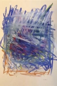 What Lies Beneath -  26 x 20 in. Pastel on paper 2013 | Ref 380