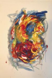 Spring Eclipse -  30 x 22 in. Oil on paper 2013 | Ref 385