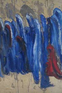 32 x 32 in. Oil on gold leaf 2004 | Ref 132