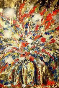 48 x 48 in. Oil and pigment on canvas 2003 Sold